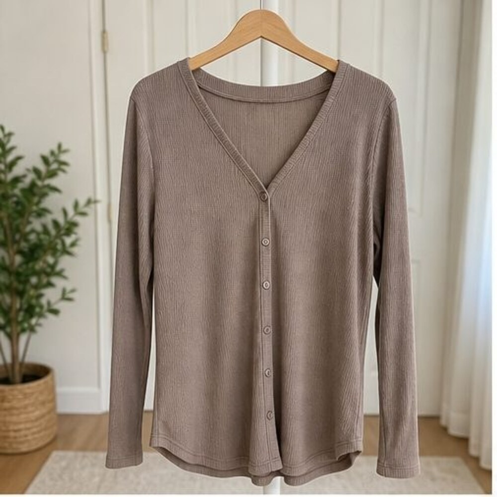 Taupe Wrap Blouse